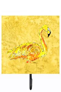 Flamingo on Yellow Leash or Key Holder by Caroline's Treasures