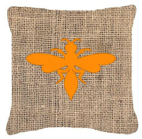 Wasp Burlap and Orange   Canvas Fabric Decorative Pillow BB1054 - the-store.com