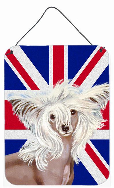 Chinese Crested with English Union Jack British Flag Wall or Door Hanging Prints LH9501DS1216 by Caroline&#39;s Treasures